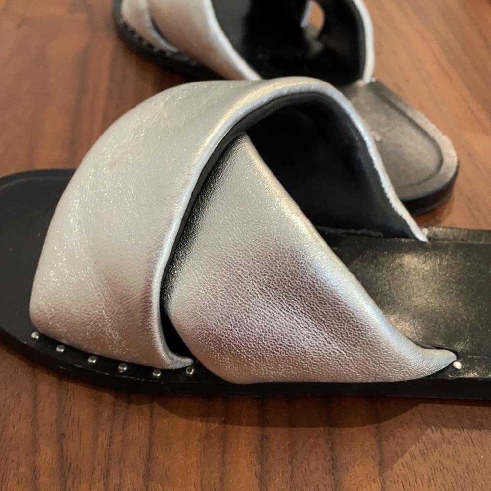 Rag & Bone Slides Silver And Black - image 5